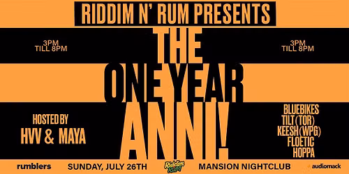 RIDDIM N RUM: 1 YEAR ANNIVERSARY
