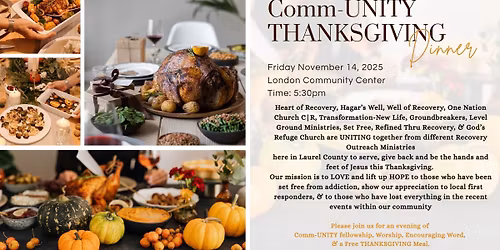 Harvest of Hope Comm-UNITY Thanksgiving Dinner