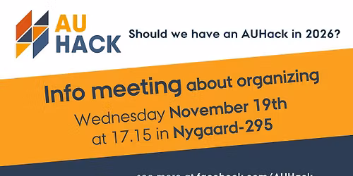 Info meeting about AUHack 2026