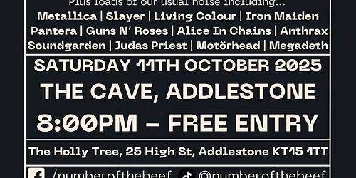 Live @ The Cave, Addlestone - Number Of The Beef