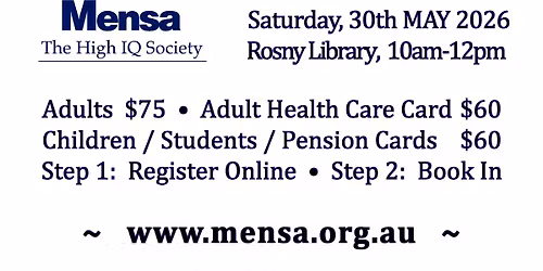Australian Mensa IQ Test