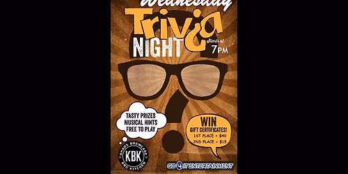 Khaos Brewcade & Kitchen Wednesday Trivia - May 27th @ 7:00 PM