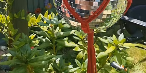 Macram\u00e9 Plant Hanger\/ Glitter Ball Hanger!