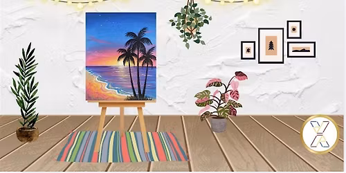 Paint Night : \u201cBeach Side Sunset\u201d