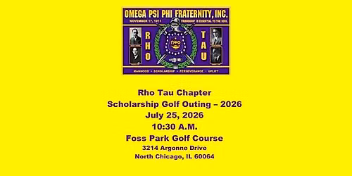 Rho Tau Chapter Scholarship Golf Outing \u2013 2026