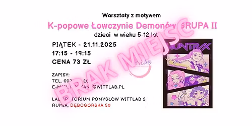 GRUPA II Warsztaty z motywem K-popowe \u0142owczynie demon\u00f3w 