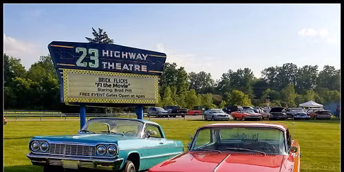 Bricks Flicks: Back to the Bricks Car Show featuring F1 the Movie at dusk!