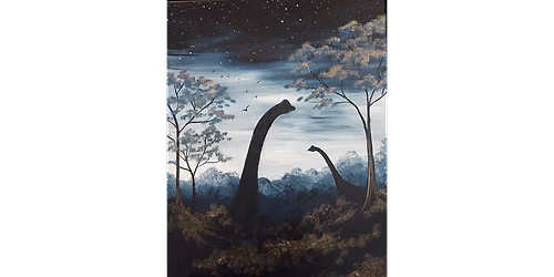 Dinosaurs in the Mist - Paint and Sip in Sacramento | Classpop!\u2122