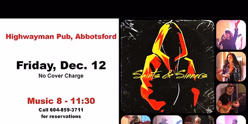 Saints and Sinners @ the Highwayman Pub, Dec. 12