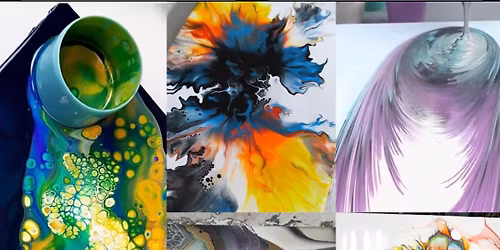 \ud83c\udfa8 Paint Pouring & Fluid Art: A Captivating Dance of Colour-Monthly workshop