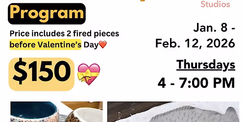 6-Week Pottery Mini-Program THURS | 1\/8 \/26 - 2\/12\/26