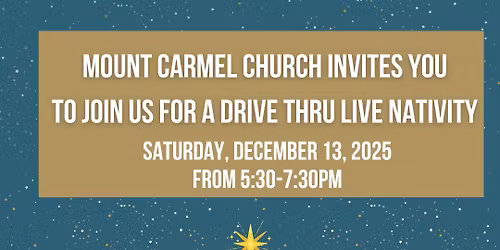 Mt. Carmel GMC Live Nativity 2025