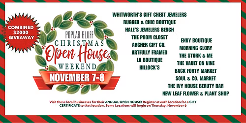 2025 Christmas Open House Weekend