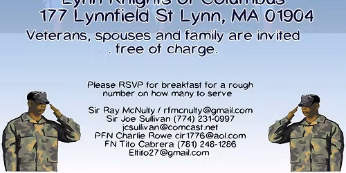 Veterans Complimentary Breakfast