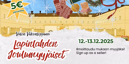 Lapinlahden Joulumyyj\u00e4iset 12.-13.12.2025