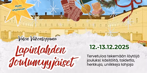 Lapinlahden Joulumyyj\u00e4iset 12.-13.12.2025