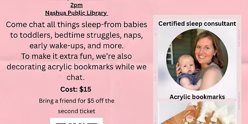 Sleep consultant & craft meet up for caregivers