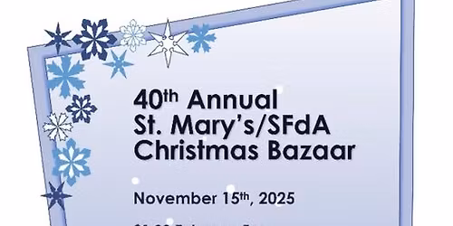 CNJ will be at St. Mary's SFdA Christmas Bazaar