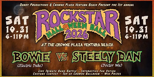 Rockstar Halloween Ball 2026 - Bowie vs Steely Dan