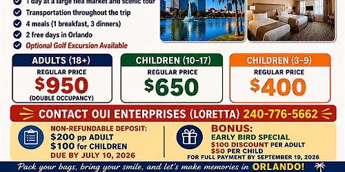 Sunshine Escape 2026: Orlando Getaway Bus Trip