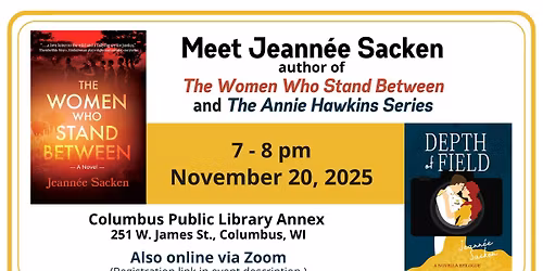 Books & Beer with Author Jeann\u00e9e Sacken