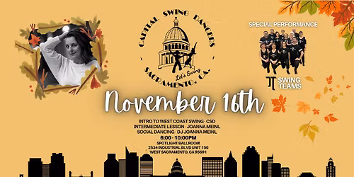 Capital Swing Dancers Monthly Dance - November
