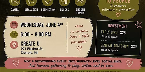 Chosen Cousins, an intimate game night + discussion experience