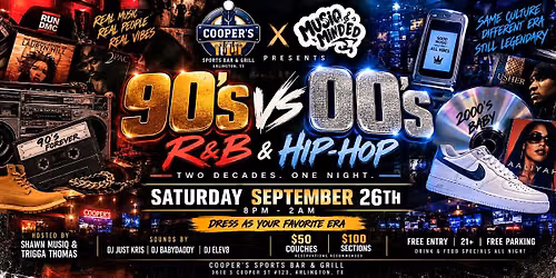 MusiQ Minded Presents: The 90\u2019s vs 00\u2019s
