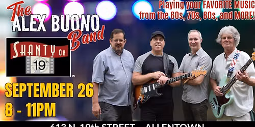 Alex Buono Band - September at the Shanty!