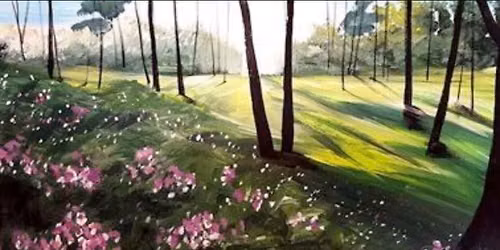 Paint & Sip @ Ruby Sunshine (Downtown): Morning Meadow