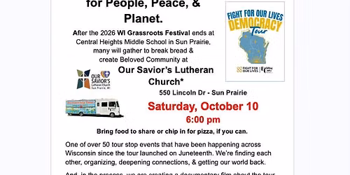 Fight For Our Lives Democracy Tour - Sun Prairie Stop