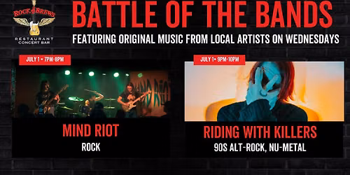 MIND RIOT vs. RIDING WITH KILLERS @ Rock & Brews Royal Oak