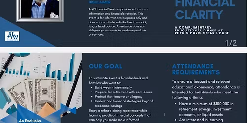 Financial Retirement Seminars 