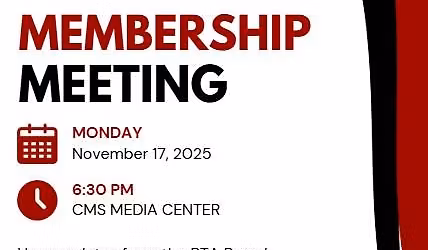 CMS PTA General Membership Meeting - November