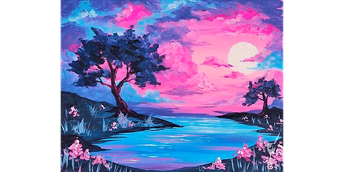 Pink Moonlight Glow - Paint and Sip in Houston | Classpop!\u2122
