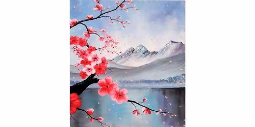 Sip n Paint in Melbourne: Cherry Blossoms