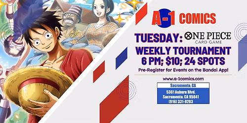 SAC: One Piece TCG Constructed Tournament $10