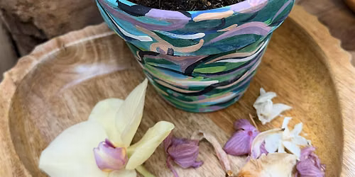 Pottery Painting and a Starter Plant