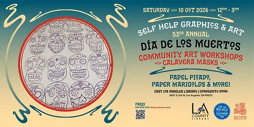 D\u00eda de los Muertos Community Art Workshop #2: Calavera Masks