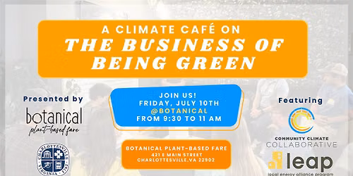 The Business of Being Green: A Caf\u00e9 on Energy Efficiency and Affordability