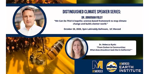 Distinguished Climate Speaker Series:  Jonathan Foley
