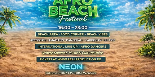 AFRO BEACH OPEN AIR - Day Party Mannheim Saturday 18 July  
