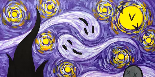 Paint and Wine Night in Wellington - A Starry Fright