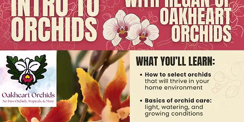 Intro to Orchids Class with Regan from Oakheart Orchids