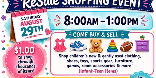 Blairsville's Largest Children's ReSale Event