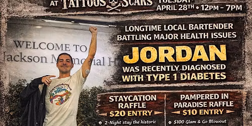 Help A Local: Jordan\u2019s Benefit at Tat\u2019s & Scars