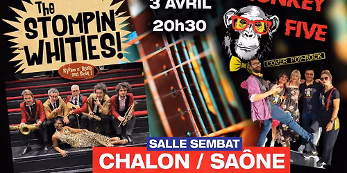 CONCERT STOMPIN WHITIES + MONKEY FIVE \u00b7 GUITARE & GU\u00c9RISON