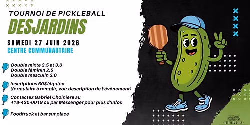 Tournoi de Pickleball pr\u00e9sent\u00e9 par Desjardins Caisse de la Nouvelle-Beauce
