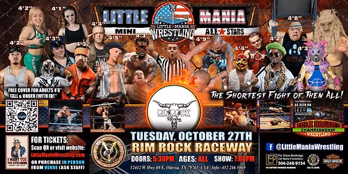 Odessa, TX - Little Mania Mini Wrestling @ Rimrock Raceway
