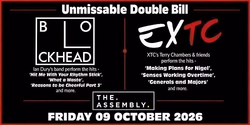 THE BLOCKHEADS + EXTC Friday 09\/10\/26